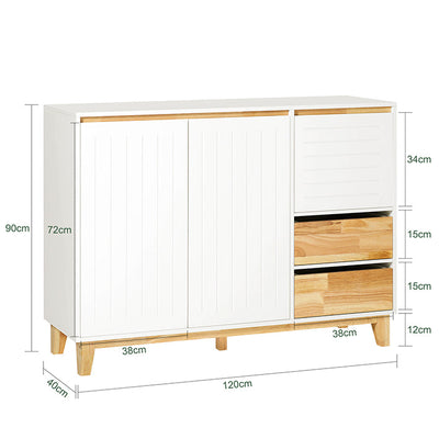 SoBuy | Armadietto da Cucina | Credenza | Mobiletto per Ingresso | Cassettiera | Mobile TV | FSB75-WN