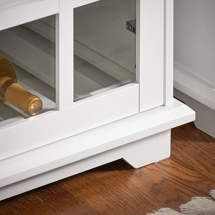 SoBuy | Meuble de cuisine avec porte vitrée | Buffet | Console | Blanc | FSB77-W