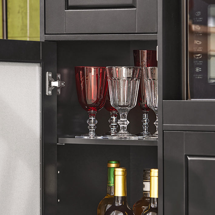 SoBuy | Carrello da cucina | Madia su ruote | Armadietto da cucina | Carrello di servizio | Nero | FSB78-SCH