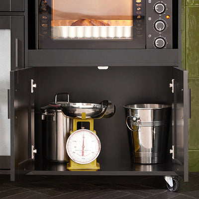 SoBuy | Carrello da cucina | Madia su ruote | Armadietto da cucina | Carrello di servizio | Nero | FSB78-SCH