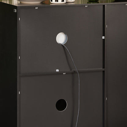 SoBuy | Chariot de cuisine | Buffet à roulettes | Meuble de cuisine | Chariot roulant | Noir | FSB78-SCH