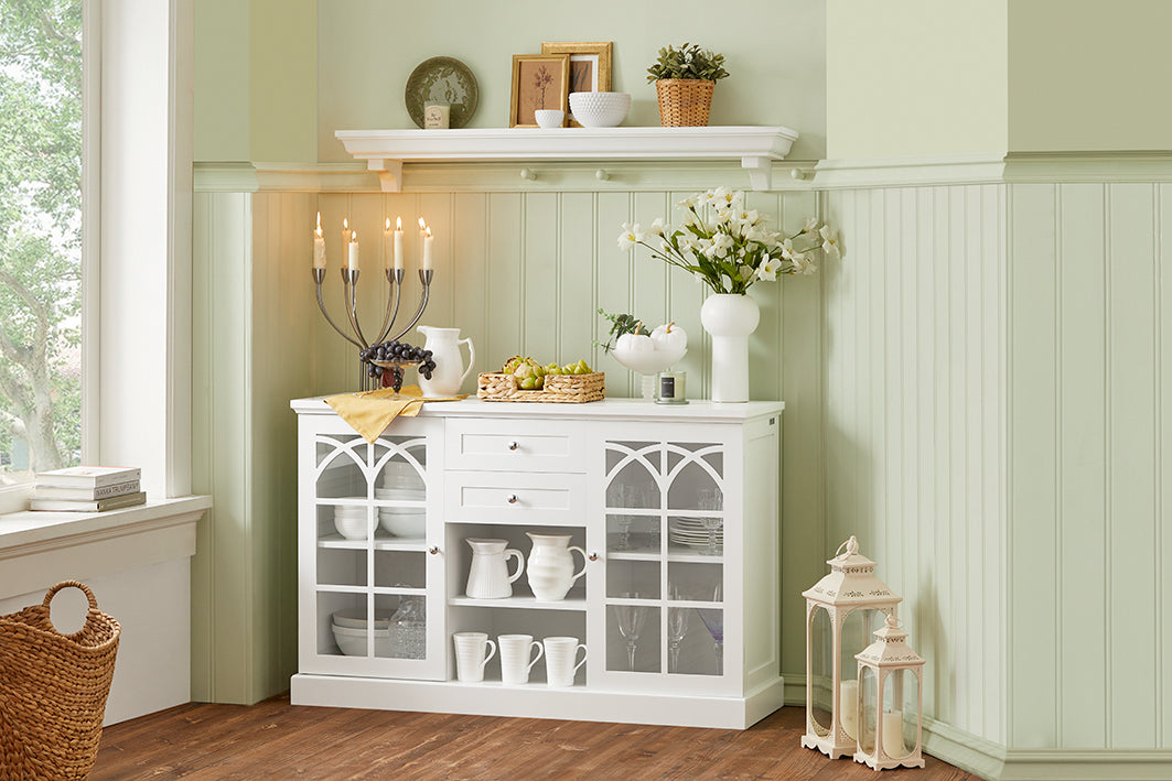 SoBuy | Armadietto da cucina | Credenza | Mobile da ingresso | Cassettiera | FSB79-W