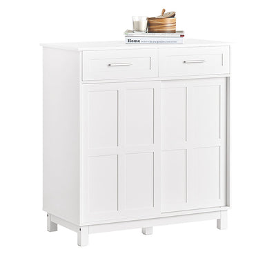 SoBuy | Scarpiera | Madia con ante scorrevoli | Credenza da cucina | Cassettiera | FSB84-W
