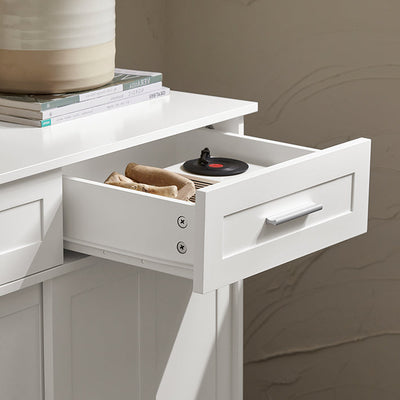 SoBuy | Scarpiera | Madia con ante scorrevoli | Credenza da cucina | Cassettiera | FSB84-W