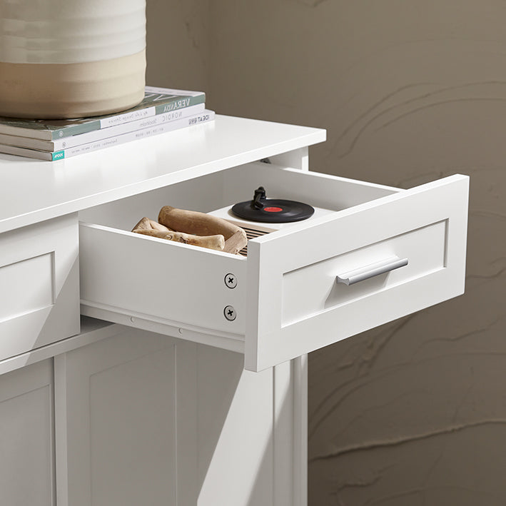 SoBuy | Scarpiera | Madia con ante scorrevoli | Credenza da cucina | Cassettiera | FSB84-W