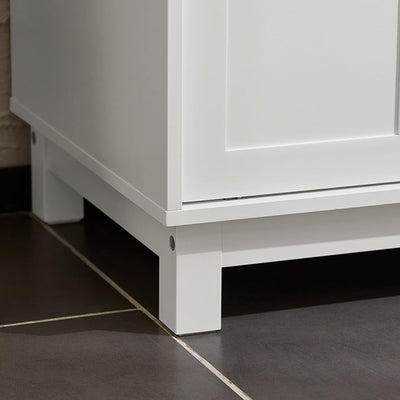 SoBuy | Scarpiera | Madia con ante scorrevoli | Credenza da cucina | Cassettiera | FSB84-W