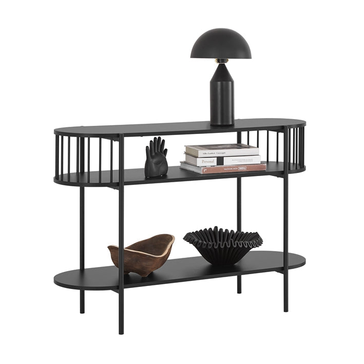 Prevendita | SoBuy | Tavolo Consolle | Tavolo da Ingresso | Credenza Stretta | Tavolino da Divano | Tavolino Decorativo Nero | FSB90-SCH