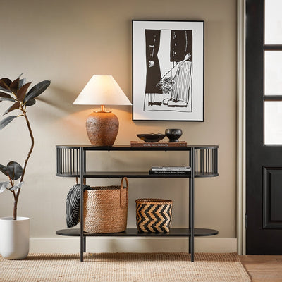 Prevendita | SoBuy | Tavolo Consolle | Tavolo da Ingresso | Credenza Stretta | Tavolino da Divano | Tavolino Decorativo Nero | FSB90-SCH