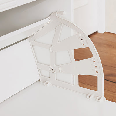 SoBuy | Meuble à chaussures | Rangement à chaussures à 2 portes | Coffre à chaussures | Blanc/Noir | FSB95-W 