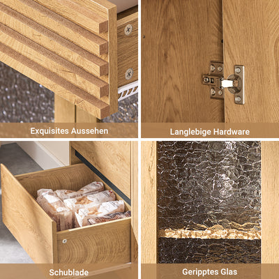 SoBuy | Îlot de cuisine | Buffet | Meuble de cuisine | Buffet | Naturel/Noir | FSB99-N 