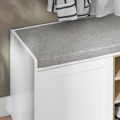 SoBuy | Banc à chaussures | Banc avec rangement | Étagère à chaussures | Banc d'entrée | FSR109-WN
