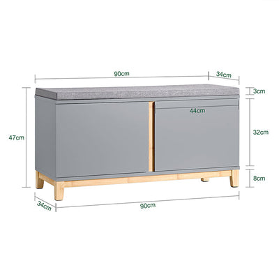 SoBuy | Scarpiera con seduta | Panchina appendiabiti | Panca | Panca da corridoio | Grigio chiaro | FSR117-HG