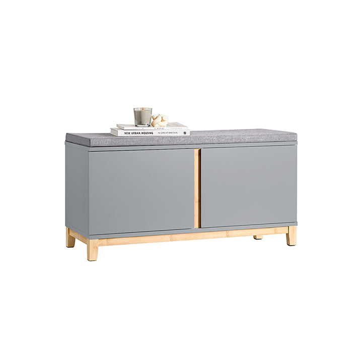 SoBuy | Banc à chaussures avec assise | Banc d'entrée | Banc | Banc d'entrée | Gris clair | FSR117-HG