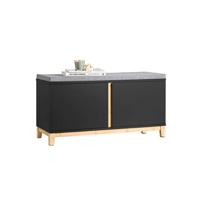 SoBuy | Scarpiera con seduta | Panchina appendiabiti | Panca | Panca da ingresso | Nero | FSR117-SCH