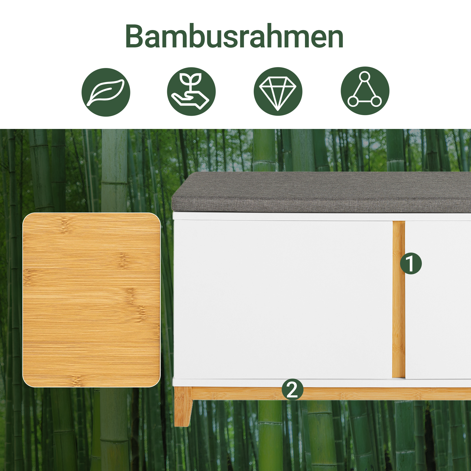 SoBuy | Scarpiera con sedile imbottito | Panchina | Panca da ingresso | Bianco | FSR117-W