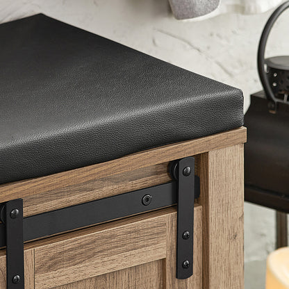 Prévente | SoBuy | Banc à chaussures avec portes coulissantes | Banc | Banc d'entrée | Marron clair | FSR118-BR