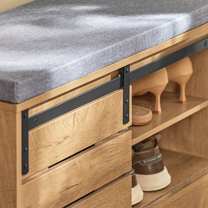 SoBuy | Scarpiera con anta scorrevole | Panca contenitore | Scarpiera | FSR120-N