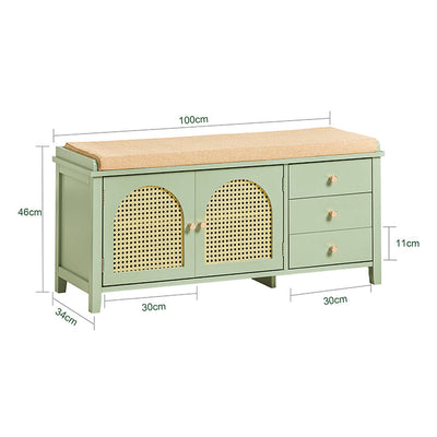 SoBuy | Scarpiera | Panca appendiabiti | Panca contenitore | Panca da ingresso | FSR129-GR