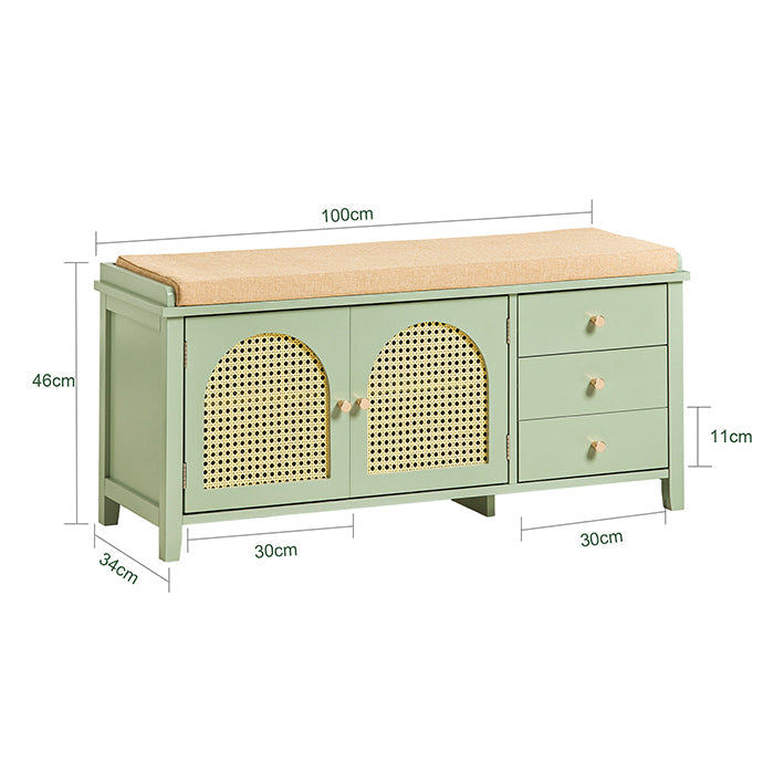 SoBuy | Scarpiera | Panca appendiabiti | Panca contenitore | Panca da ingresso | FSR129-GR