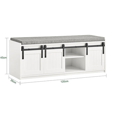 SoBuy | Panca appendiabiti | Panca | Panca da ingresso | Panca scarpiera | FSR133-W