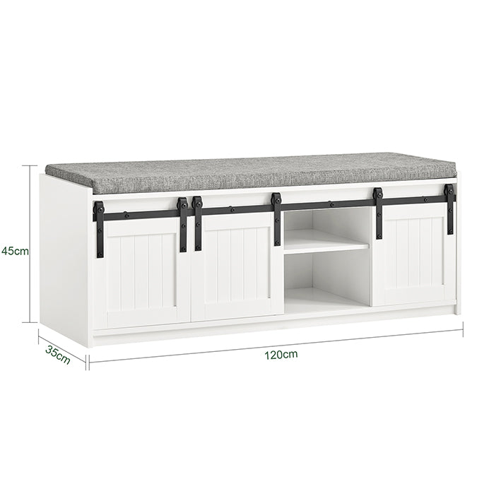 SoBuy | Panca appendiabiti | Panca | Panca da ingresso | Panca scarpiera | FSR133-W