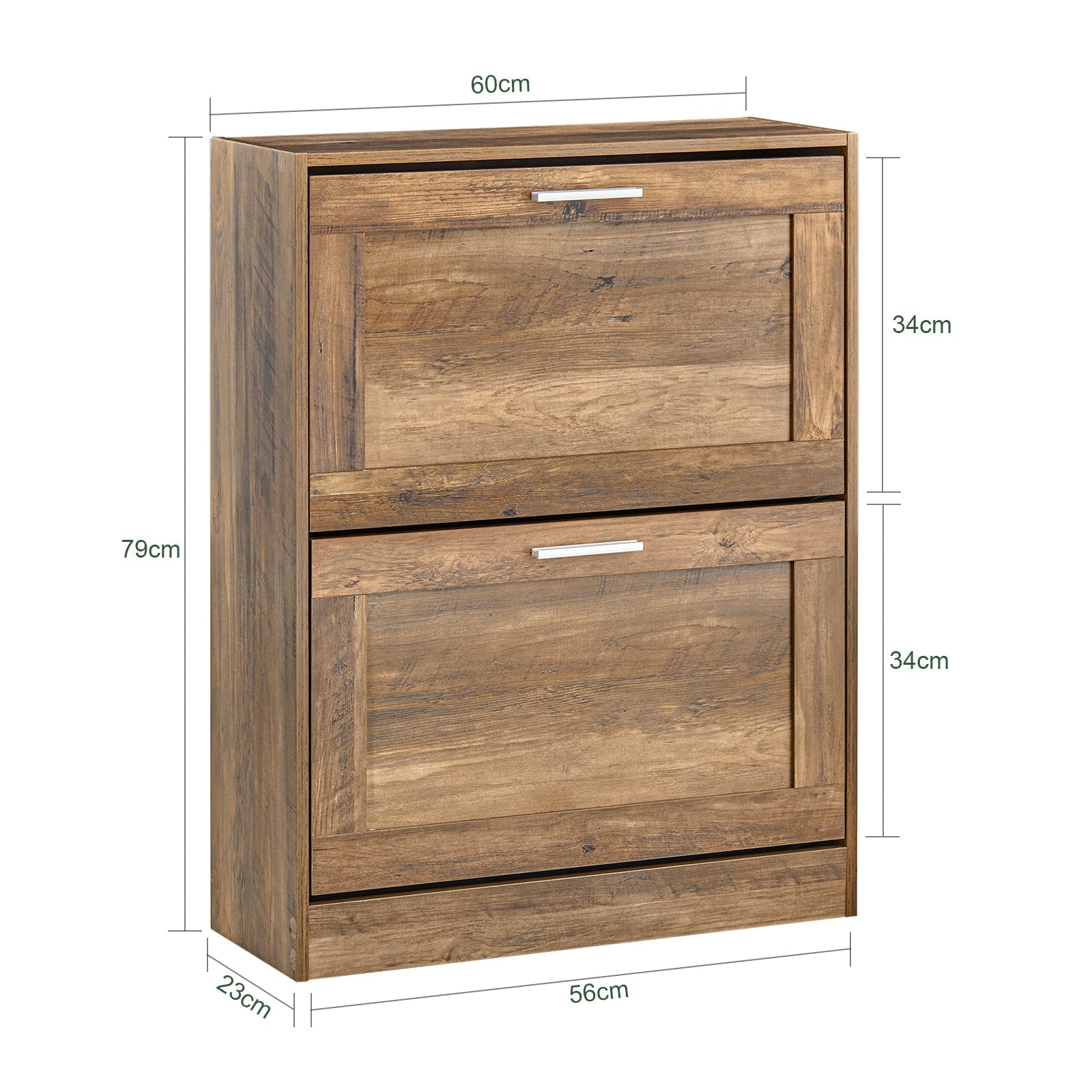 SoBuy | Meuble à chaussures | Armoire à chaussures à 2 abattants | Commode à chaussures | FSR137-F