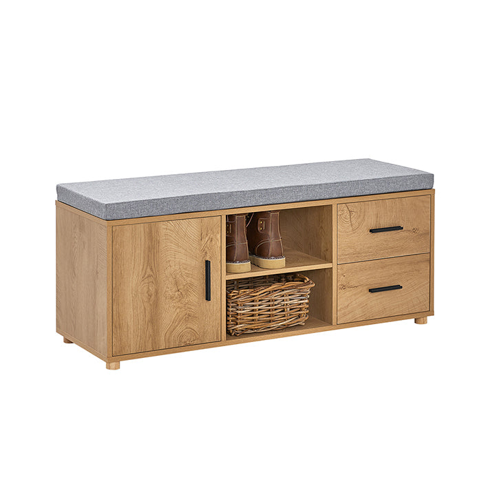 SoBuy | Scarpiera con panca | Cassapanca portatutto | Mobile per scarpe | Panca da ingresso | stretto Naturale | FSR148-N