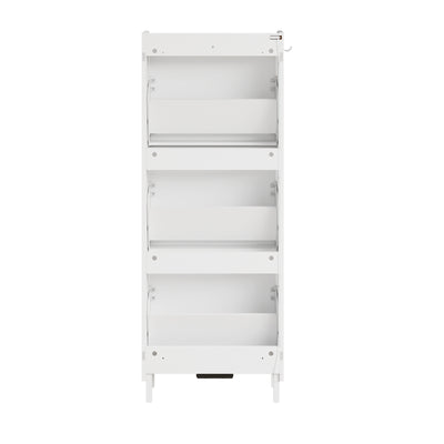SoBuy Schuhschrank Schmal Hängend mit Sensorlicht und 19 cm Tiefe Weiß FSR151-H-E-W