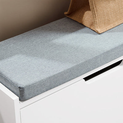 SoBuy | Scarpiera a ribalta con 1 anta | Scarpiera stretta | Comodino portascarpe | Bianco | FSR151-K-W