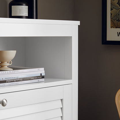 SoBuy | Meuble à chaussures | Meuble à chaussures à 2 portes | Coffre à chaussures | Blanc | FSR152-W