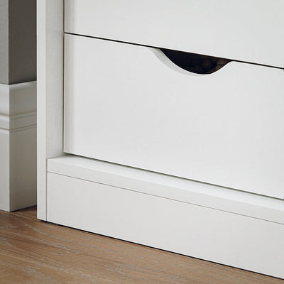 SoBuy | Panca scarpiera con seduta | Scarpiera | Panca da ingresso con ante scorrevoli | Bianco | FSR153-W