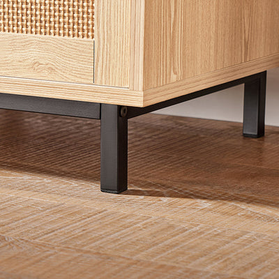 SoBuy | Scarpiera con panca | Panca da ingresso con ante scorrevoli | Scarpiera | Panca | Legno naturale | FSR154-N