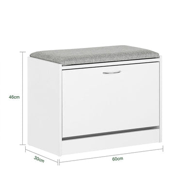 SoBuy | Scarpiera | Scarpiera con cuscino per seduta | Panca | Grigio chiaro | FSR16-HG