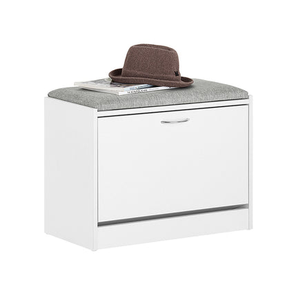 SoBuy | Étagère à chaussures | Banc à chaussures avec coussin d'assise | Banc | Gris clair | FSR16-HG 
