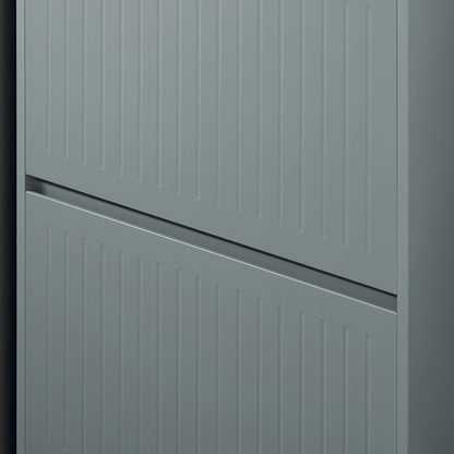 SoBuy | Meuble à chaussures 3 portes | Armoire à chaussures | Étagère à chaussures | Gris clair | FSR165-H-HG