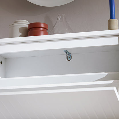 SoBuy | Meuble à chaussures 3 portes | Armoire à chaussures | Étagère à chaussures | Blanc | FSR165-HW 