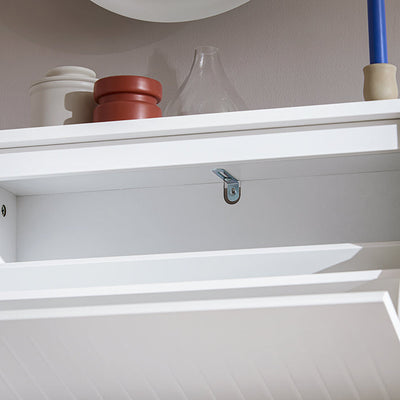 SoBuy | Scarpiera a 2 ante a ribalta | Scarpiera | Scaffale per scarpe | Bianco | FSR165-K-W