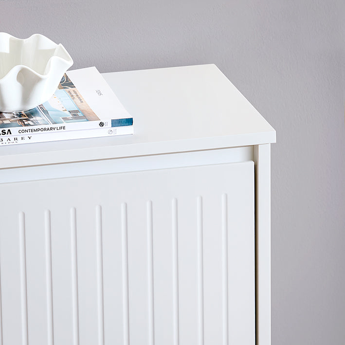 SoBuy | Meuble à chaussures 2 portes | Armoire à chaussures | Étagère à chaussures | Blanc | FSR165-KW