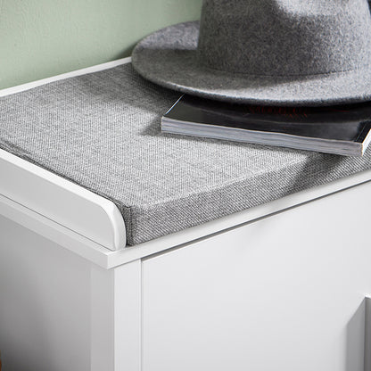 SoBuy | Banc à chaussures avec assise | Banc d'entrée | Banc | Meuble à chaussures | Blanc | FSR168-W