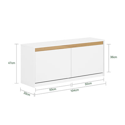 Prévente | SoBuy | Banc à chaussures | Meuble à chaussures | Banc avec rangement | Blanc | FSR171-W