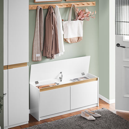 Prévente | SoBuy | Banc à chaussures | Meuble à chaussures | Banc avec rangement | Blanc | FSR171-W
