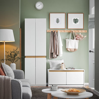 SoBuy | Scarpiera con Panca | Mobile scarpiera a ribalta | Panca con contenitore | Bianco | FSR171-W