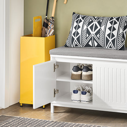 SoBuy | Banc à chaussures avec siège | Meuble à chaussures | Étagère à chaussures | Armoire à chaussures pour enfants | FSR172-W 