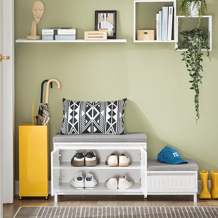 SoBuy | Banc à chaussures avec siège | Meuble à chaussures | Étagère à chaussures | Armoire à chaussures pour enfants | FSR172-W 