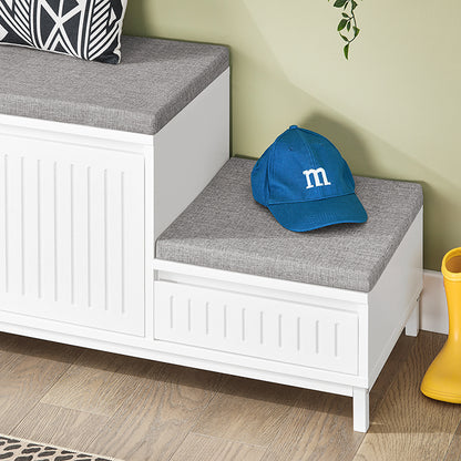 SoBuy | Banc à chaussures avec siège | Meuble à chaussures | Étagère à chaussures | Armoire à chaussures pour enfants | FSR172-W 