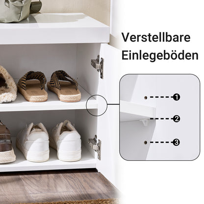 SoBuy | Banc à chaussures | Banc d'entrée | Banc avec rangement | Banc d'entrée | Blanc | FSR178-W 