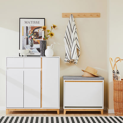 SoBuy | Meuble à chaussures | Buffet | Meuble d'entrée | Commode | Meuble de cuisine | FSR190-WN 