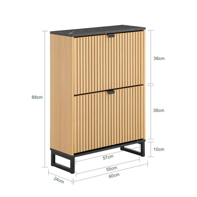 SoBuy | Scarpiera stretta | Scarpiera a ribalta | per 8-12 paia | FSR202-N