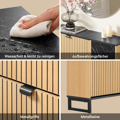 SoBuy | Scarpiera stretta | 2 ante a ribalta | Scarpiera a ribalta | Nero | 90x88x24 cm | FSR203-N