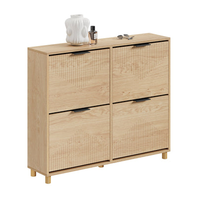 SoBuy meuble à chaussures étroit 24cm de large couleur bois dimensions 100x24x83cm FSR214-N